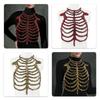 Scheletro di Plastica Realistico Costume Accessori Per Feste di Halloween e Spettacoli Teatrali Con Design Dettagliato