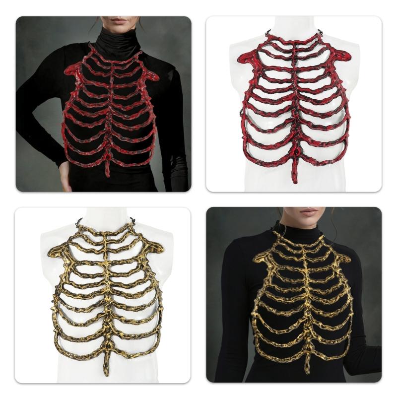 Scheletro di Plastica Realistico Costume Accessori Per Feste di Halloween e Spettacoli Teatrali Con Design Dettagliato