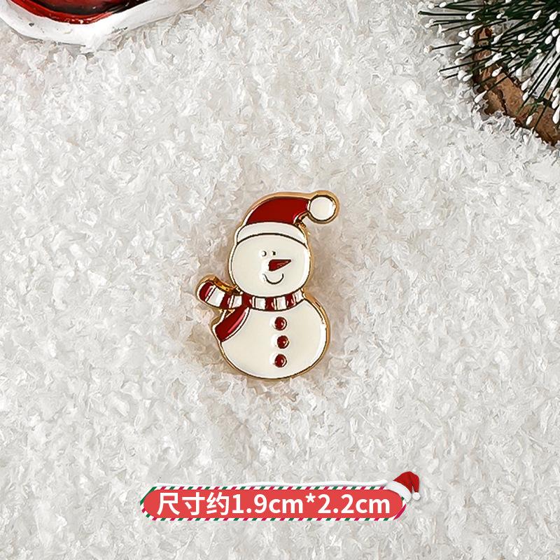 Рождественская Милая Снеговик Мультфильм Брошь Значок Металлическая Индивидуальная Булавка Женская Одежда Сумка Аксессуары
