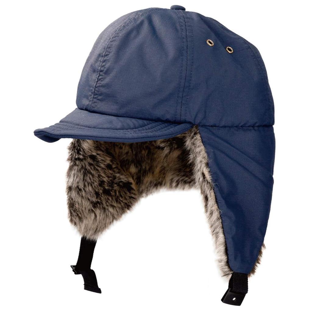 Basic Enchi Nylon Ripstop Flap Pilot Hat with Cold Weather One Size Fits for Men and Women Cap, Earmuffs, Protection, Nylon, All, Black,