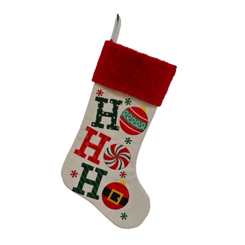 Alphabets Holiday Sock Decoration With Polyester Materials Quick Attachment Hook Multipurpose Festival Ornament
