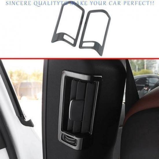 For Volvo XC90 2016-2024 Black Titanium B Pillar Air Outlet Vent Cover Trim 2PCS