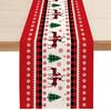 Table Runner Eye-catching Washable Table Durable Soft Plaid Christmas Snowflake Pattern Cloth for Kitchen
