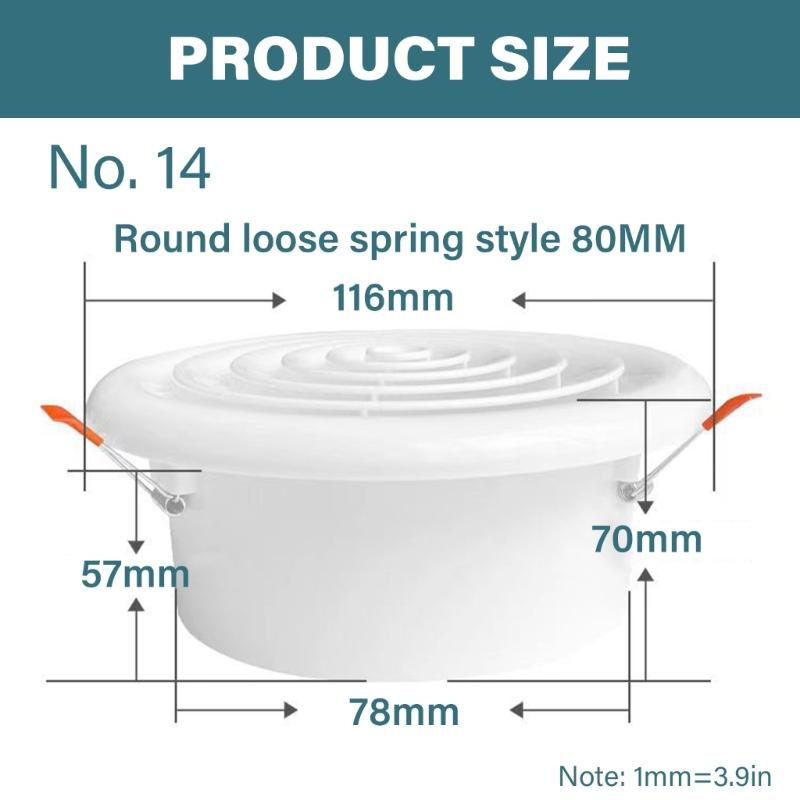 Easy Installation Round Ceiling Vent Rotatable Louver Soffit Vent with Insect Screen for Living Spaces Kitchen Bathroom