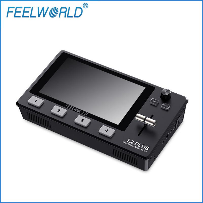 FEELWORLD L2 PLUS Multi-Camera Video Switcher with Chroma Key Control and PTZ Camera USB Direct.
