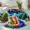 1pc Home Carpet Colorful Floral Design Rug Non Slip Office Decor Gift Living Room Bedroom