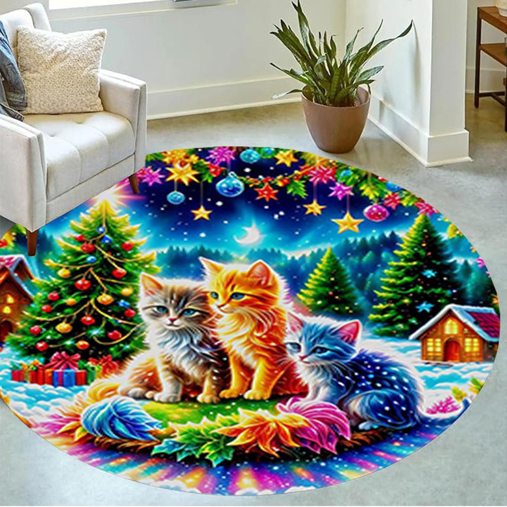 1pc Home Carpet Colorful Floral Design Rug Non Slip Office Decor Gift Living Room Bedroom