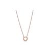 Pandora Heart Logo Pavé 925 Silver Synthetic Cubic Zirconia Necklace Women's Silver/Pink 397436CZ/387436C01