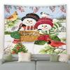 Christmas Cartoon Snowman Snowing Tapestry Living Room Sofa Home Decoration Christmas Gift