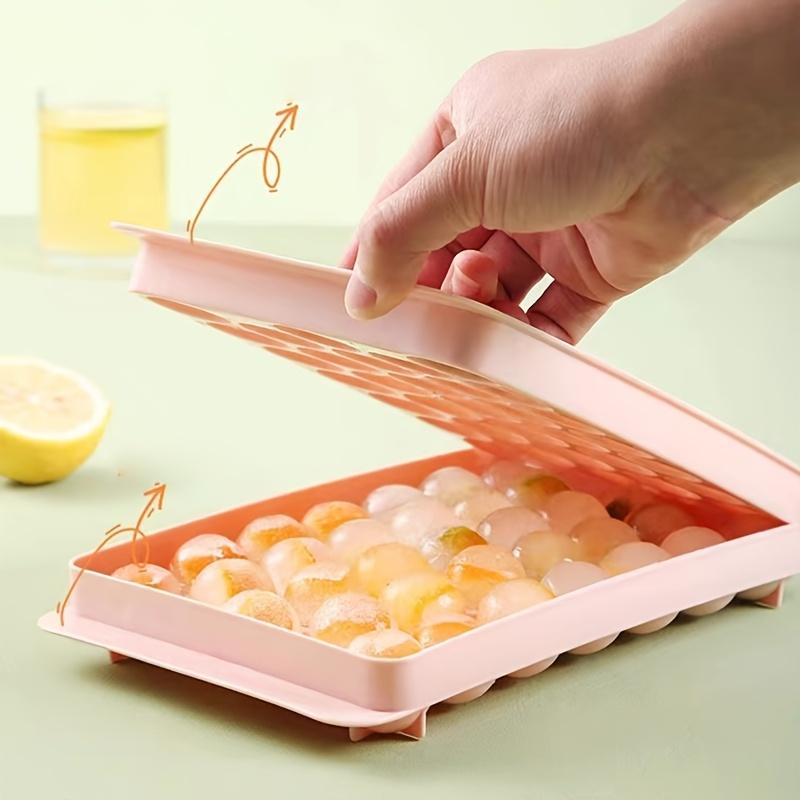 Tavă Rotundă cu 33 de Grile pentru Făcut Gheață DIY Instrument pentru Făcut Sfere pentru Congelator Accesoriu Matriță de Silicon pentru Hochei pe Gheață pentru Băuturi Cocktail Whiskey de Bucătărie