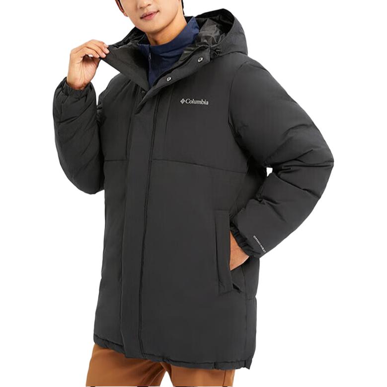 Columbia City Outdoor Series Casual Comfortable Warm Hooded Down Jacket Men Jackets Black WE7624-010