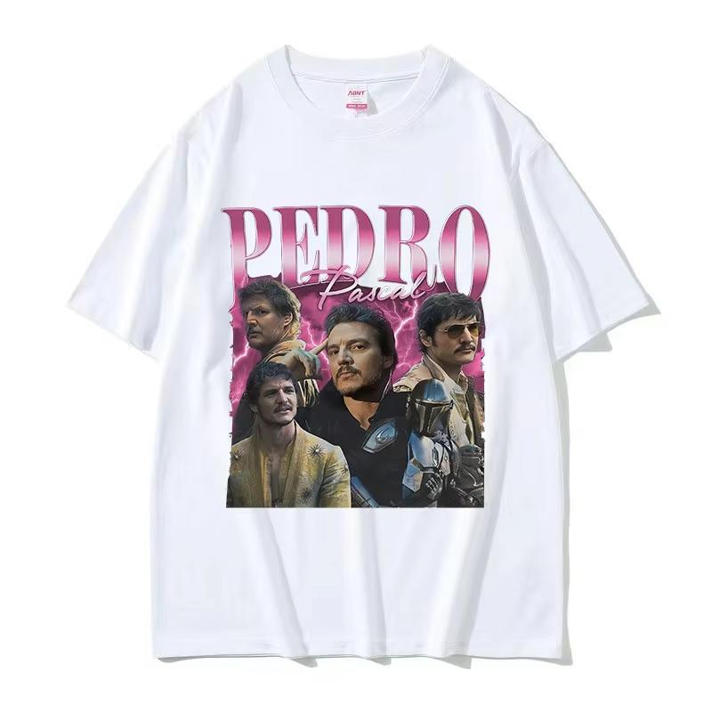 Vintage Pedro Pascal Movie Graphic T-Shirt Men's Women Harajuku Fashion Short Sleeve T-shirts High Quality Cotton Tee Shirt Tops