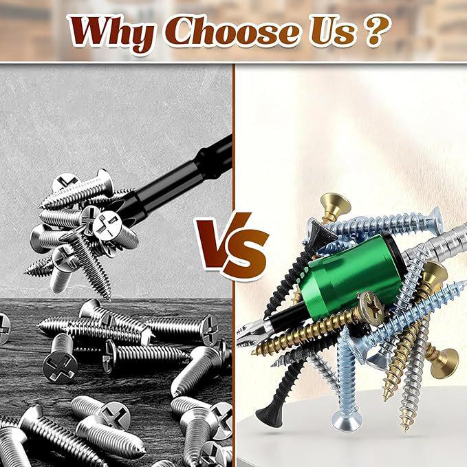 Aluminum Alloy Magnetic Holder with High Hardness and Strong Magnetic Adsorption; Magnetic Ring Bit Screwdriver Head for Electric Drill.