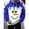 Herren 3D Weihnachtsmann Aufdruck Kapuzenpullover Hoodie Pullover Weihnachten Damen Freizeit Winterkleidung Kostümpartys