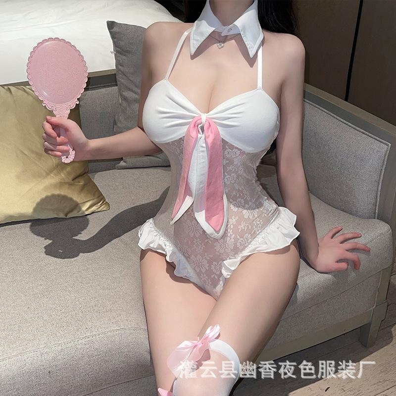 Bunny lingerie passion uniform seduction suit open crotch bunny maid outfit pure lust -