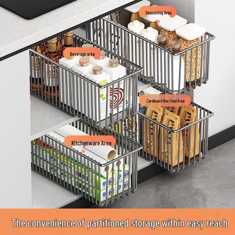 miflame Pull-out Kitchen Cabinet Organizer Set