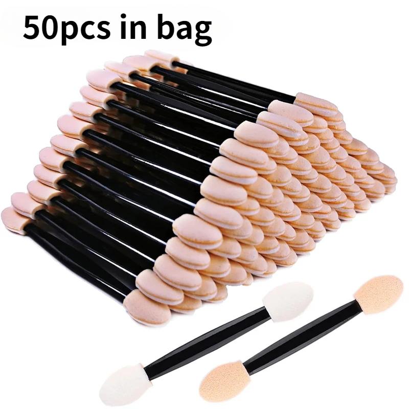 

50/100pcs Nail Powder Brushes Sponge Double-head Mini Sponge Sticks Nails Art Mirror Chrome Pigment Applicator Makeup Tools