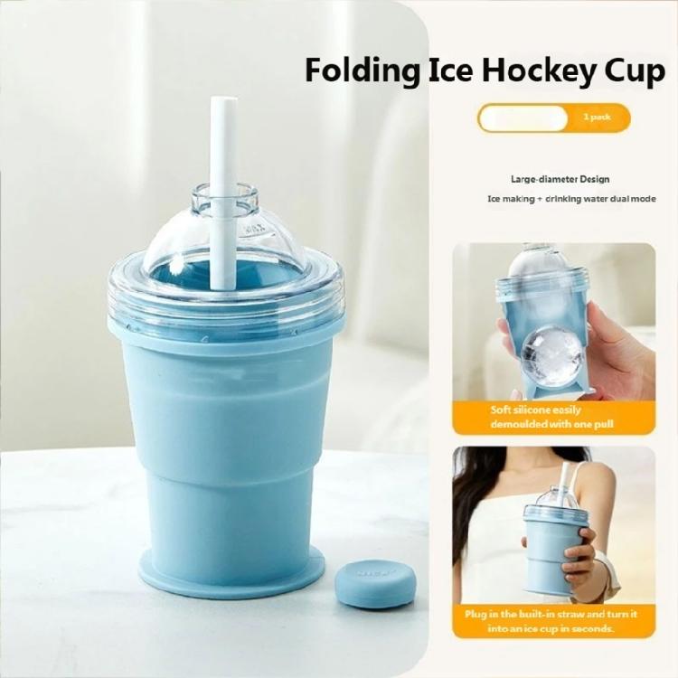 Folding Silicone Travel Cup Ice Molds Perfect for Outdoor Activity Heat Resistant and Space Saving Folding Water Bottle
