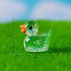 50 Stück Mini-Enten Pailletten Miniatur-Ente Harz Schreibtischdekoration Niedliche Figuren Feengarten Zubehör Heimdeko DIY Puppenhaus