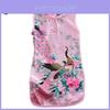 Elegant Children Girls Chinese Cheongsam Dress With Floral Peacock Pattern Sleeveless Summer Wear