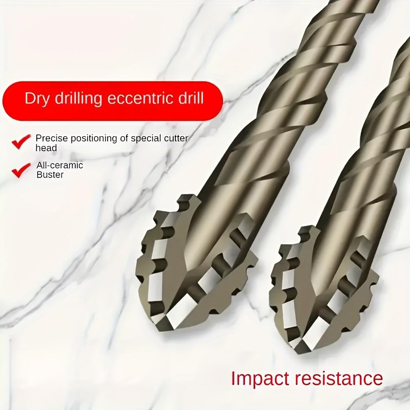 7pcs Drill Bit Suitable for Ceramic Glass Marble Concrete & Steel HeavyDuty Tipped Drill Bits with Hex Shank FourToothed for Dry Drilling Compatible