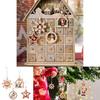 Festive Christmas Wooden Ornaments Set Of Twelve Including Santa And Snowflakes