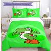 Yoshi dinosaur Printed 3PCS Bedding Set Soft Breathable Duvet Cover Pillowcases Set Washable Bedroom Decor Home Gift