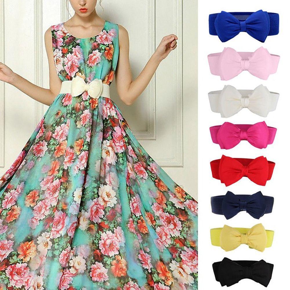 

1 шт. Еластичний пояс з бантом. Великий атласний ремінь з бантом. Міцний пояс. Булави. red