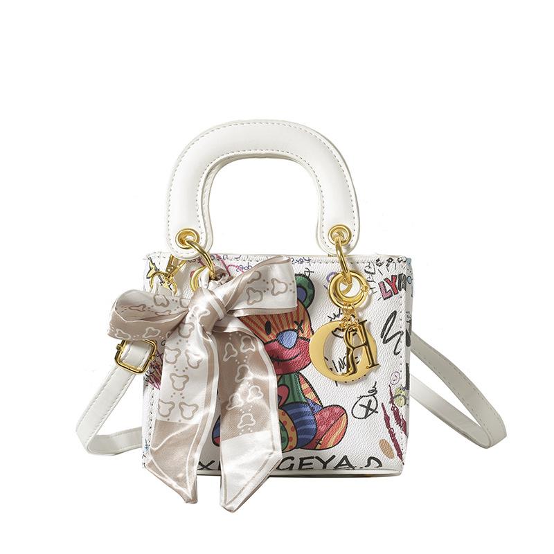 Bærbar vertikal graffiti Princess Diana-veske for kvinner 2025 ny crossbody-graffiti med én skulder Princess Diana dameveske