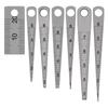 7 Pcs Stainless Steel Feeler Gauge Set 0.1-20mm Clearance Ruler for Cylindrical Bore Taper Welding Hole Inspection Tool