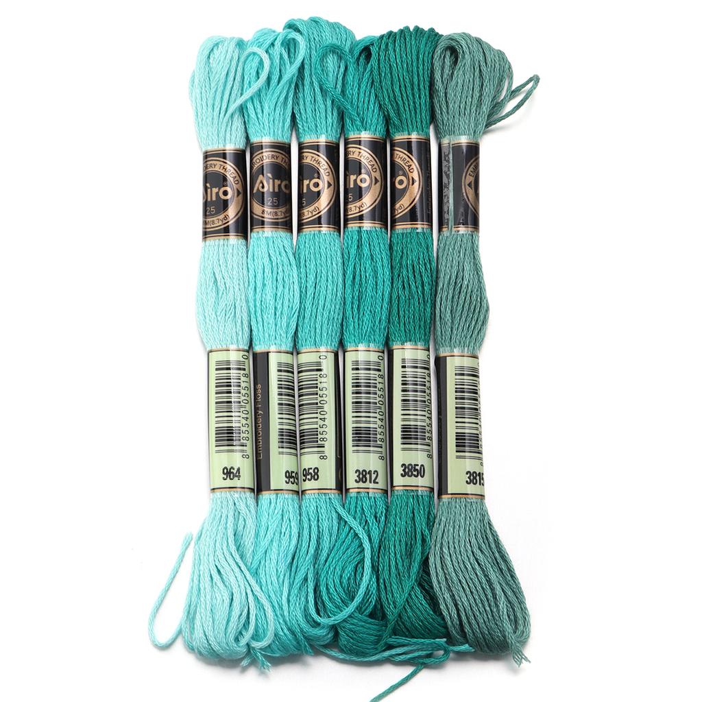 6pcs/lot Colorful Cross Stitch Threads Polyester Embroidery Threads DIY Hand Sewing Knitting Embroidery Supplies Accessories