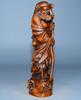 Chinese Boxwood Wooden Exquisite Figure Statue Carvings Sculpture Home Decor Art