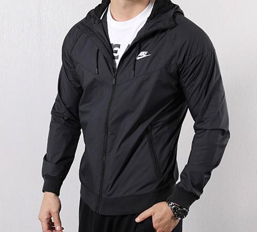Nike Solid Color Logo Print Hooded Sports Jacket AT5271-010