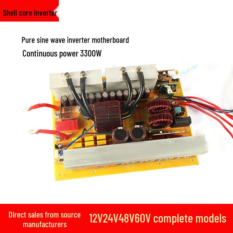 3300W Pure Sine Wave Inverter Board: 12V/24V/48V to 220V, All-in-One Lithium Battery Solution