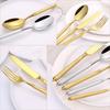 4/8/12/16Pcs Gold Heavy Tableware Stainless Steel 304 Cutlery Sliver Dinner Set Mirror Western Knife Fork Spoon Kitchen Utensils