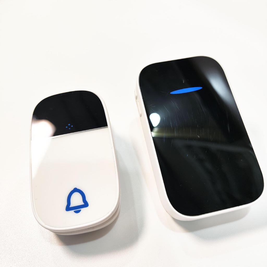 Self-Powered Waterproof Doorbell with Adhesive Backing - No Installation Required, Easy to Use.