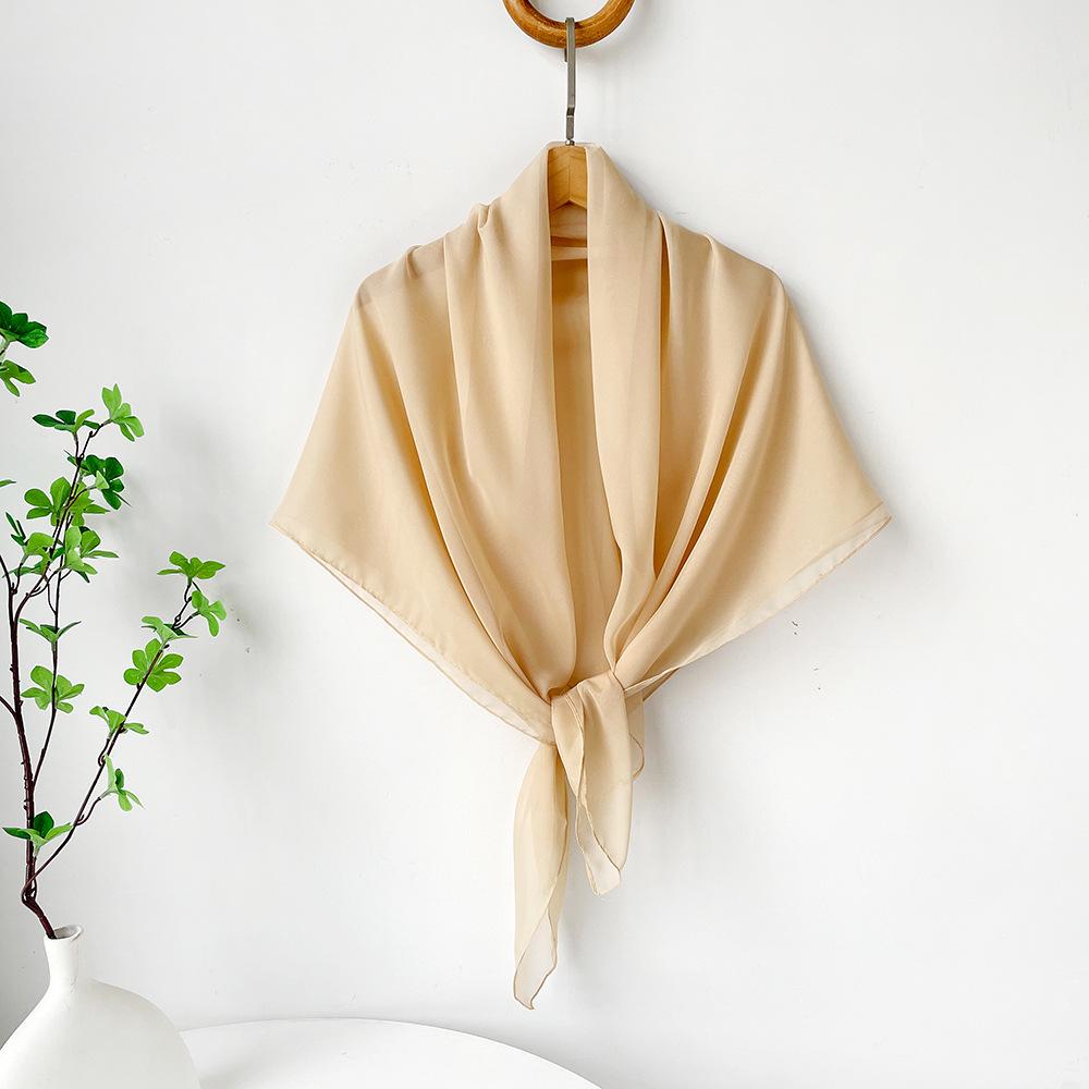Silk Scarf Large Square Scarf High Sense Satin Chiffon Shawl Middle East Headscarf Women's Scarf