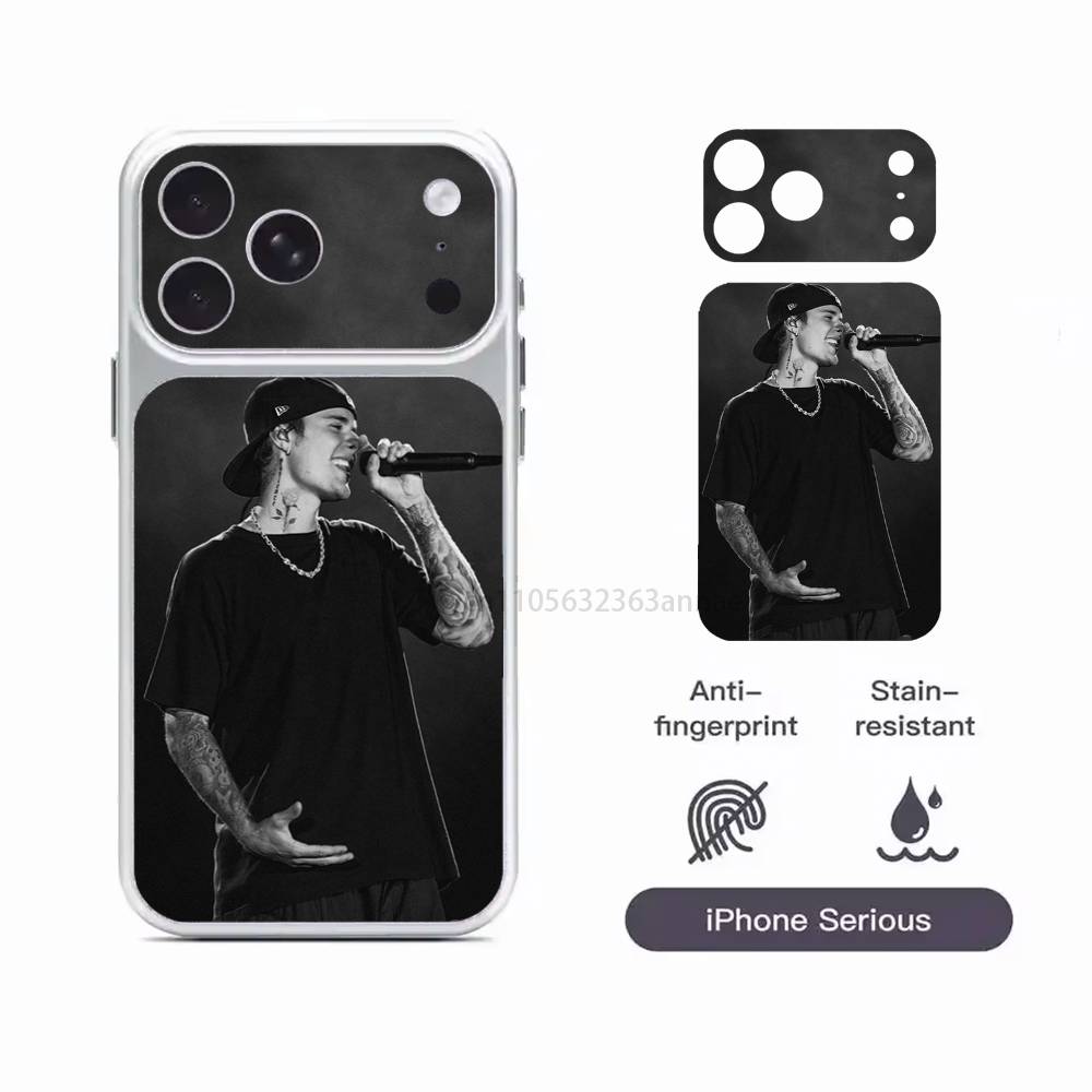 Justin B-Bieber Schutzaufkleber für iPhone 17 Pro 17 ProMax Vollkörper Rückseitenabdeckung Aufkleber Skin