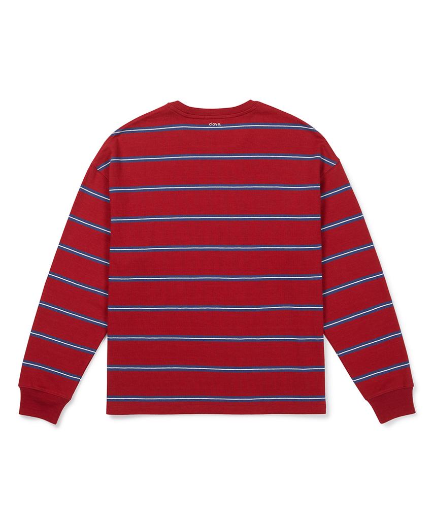 CLOVE [26Fw CLOVE] Stripe Long Sleeve T-Shirt (Red)