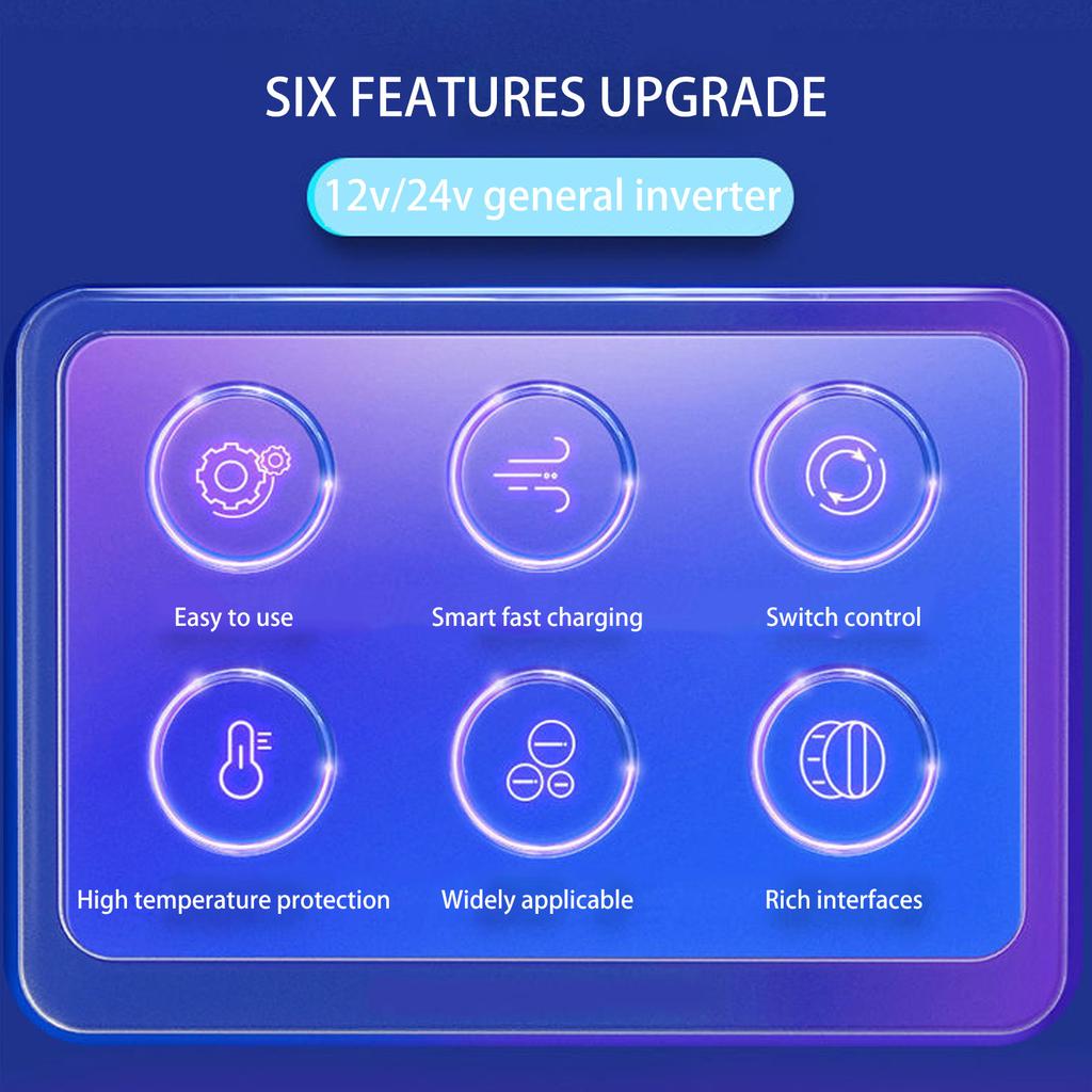 100W Car Power Inverter 12V/24V To 110V/220V Car Mobile Phone USB Charging Truck Home Socket Auto Charger Converter Adapter