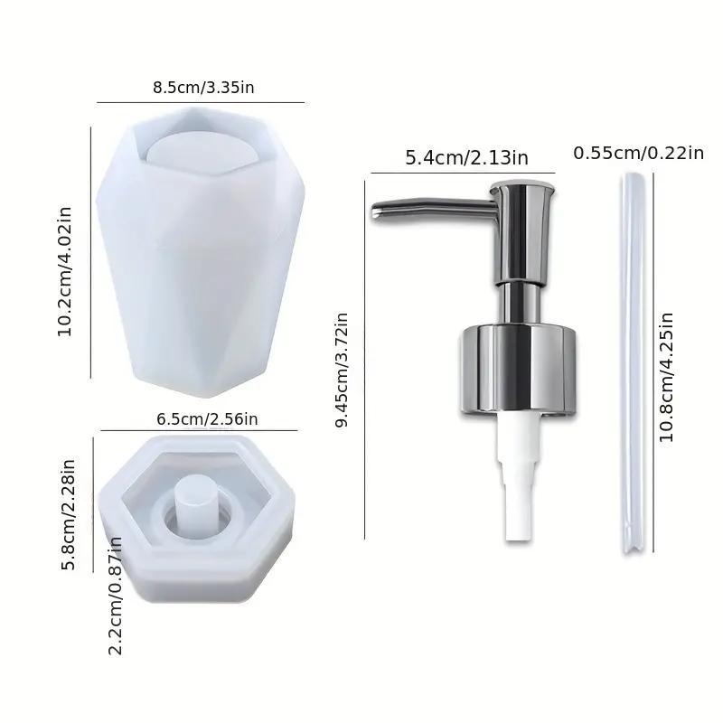 

1Set Faceted Surface Emulsion Bottle and Perfume Bottle Making Silicone Mold for Pen Holder,Storage Box,Washstand,Office Desktop