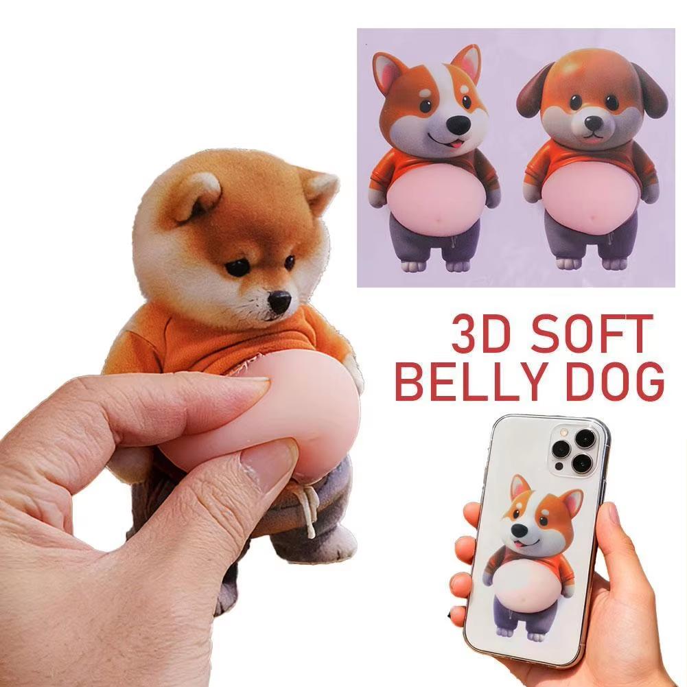 3D Shiba Inu Dog Belly Sticker Cute Chubby Shiba Inu Puppy Diy Stickers Phonecase Scrapbook Laptop Decal Kids Party Favors Gifts
