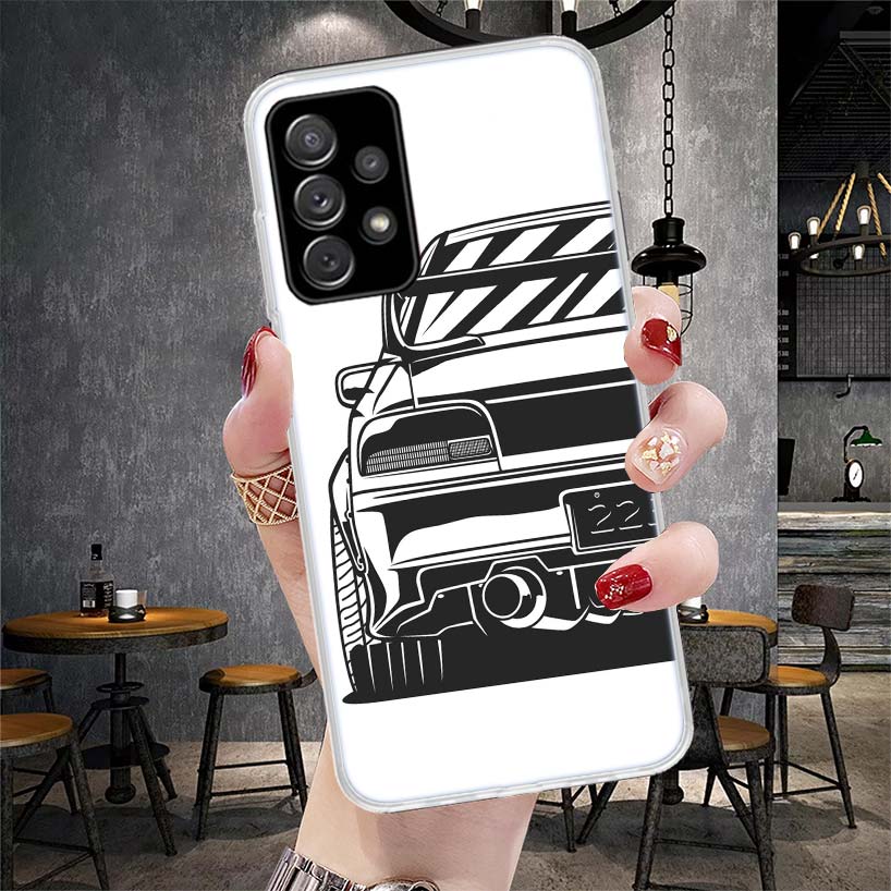 Japan JDM Sports Cars Comic Soft Phone Case For Samsung Galaxy A12 A22 A32 A52 A72 A02S A51 A50S A71 A70 A31 A20S Note 20 Ultra