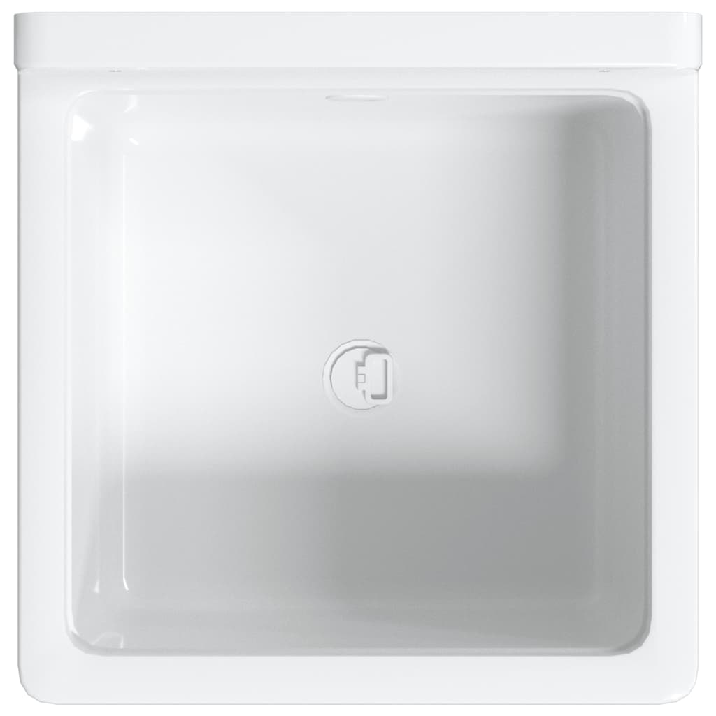 Wall Mounted Sink White 40 X 40 X 24 Cm Resin
