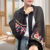 Long Flower Shawl Breathable Seaside Vacation Cloak Fashion Sunscreen Scarf  Neck Decoration