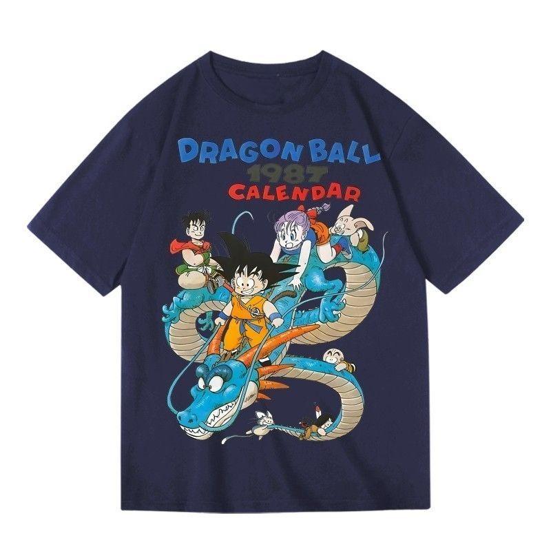 Dragon Ball Retro Anime Japanese 2D Cartoon Themed Printed Pure Cotton Summer Tshirt for Both Unisex and Women Trendy Style