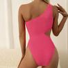 Bikini Verano para Mujer Sexy Traje de Baño de Una Pieza Un Hombro Ropa de Playa para Mujer