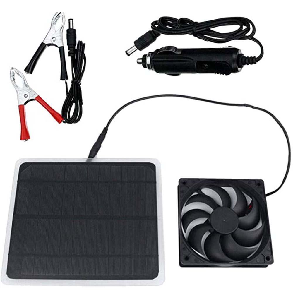 10W Solar Powered USB Fan for Greenhouse Pet House Tree House and RV Car Efficient and Eco Friendly Ventilation