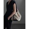 Linen Crossbody Bag with Large Capacity  Retro Contrast  Foldable Lightweight Shoulder Bag