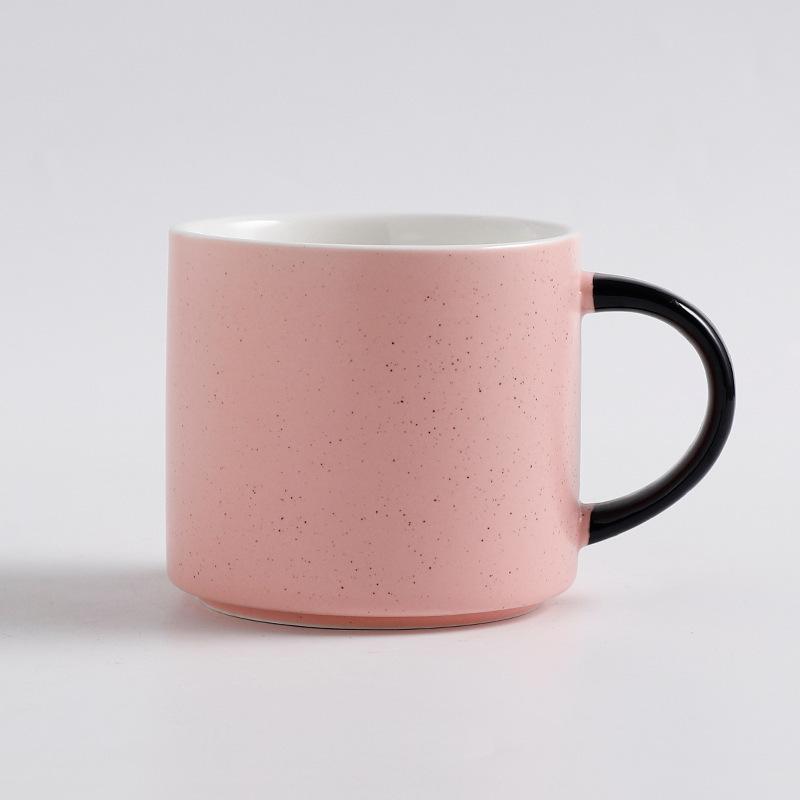 Simple Sesame Point Contrasting Mug High looking Couples Cups  Ceramic Cups Personalized Creative Coffee Cups